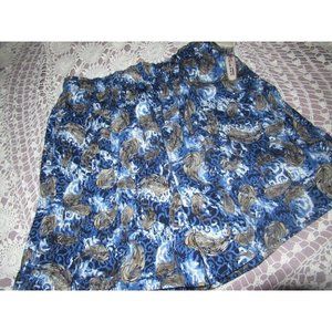 nwt Cremieux blue brown paisley  swim trunks men's L